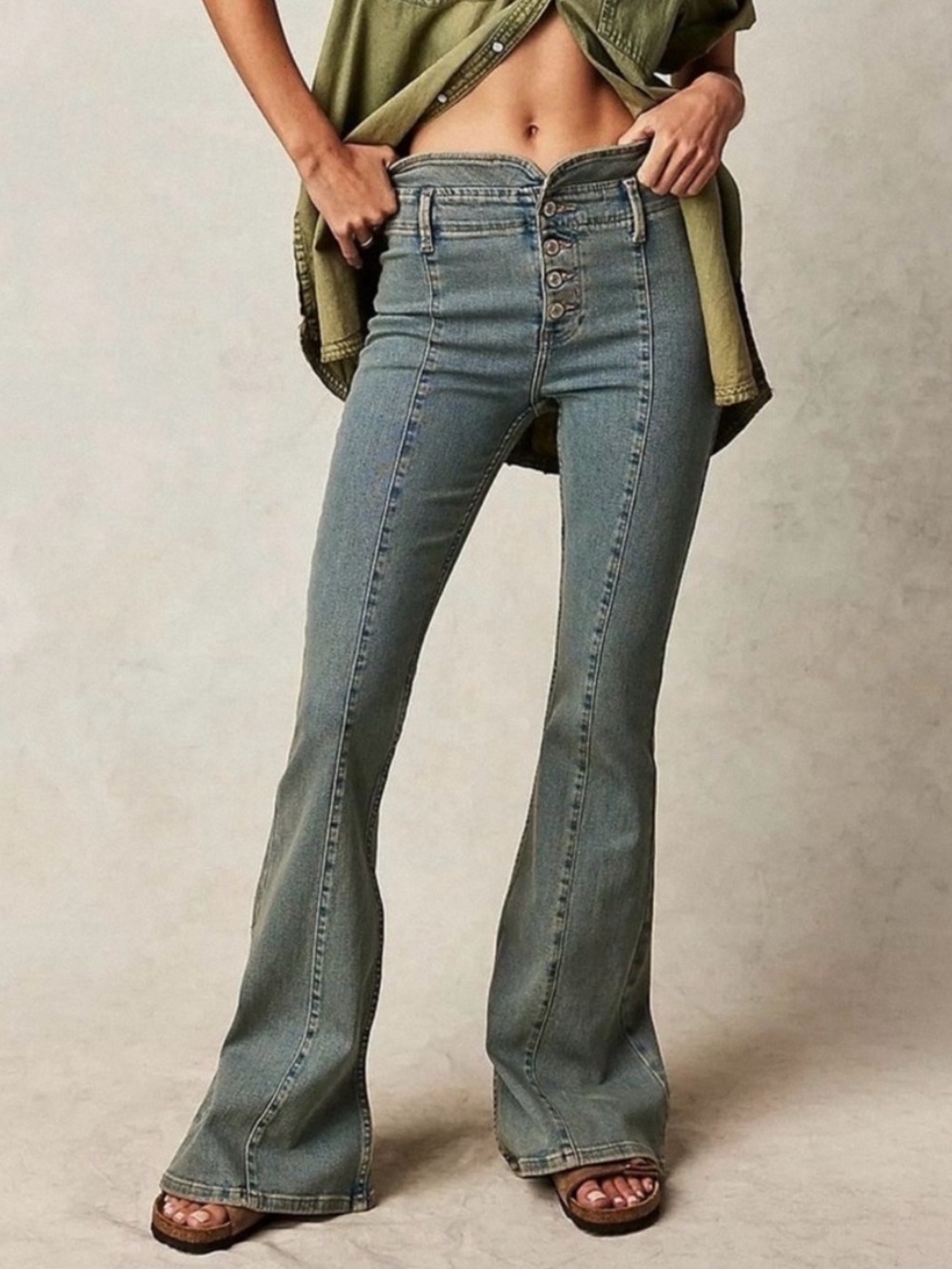 Free People We The Free After Dark Flare Jean Size 30